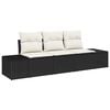 vidaXL Set Divano da Giardino 3 pz Nero e Crema polyrattan