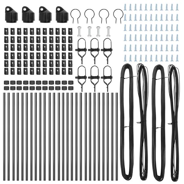 vidaXL Palo della recinzione 26 pcs Grigio 3,2 x 3,2 x 80 cm Acciaio