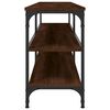 vidaXL Mobile TV Rovere Marrone 180x30x50cm Legno Multistrato Metallo