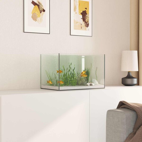 vidaXL Acquario con archiviazione Trasparente 40 x 25 x 25 cm Vetro