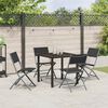 vidaXL Set da Pranzo per Giardino 5 pcs Nero