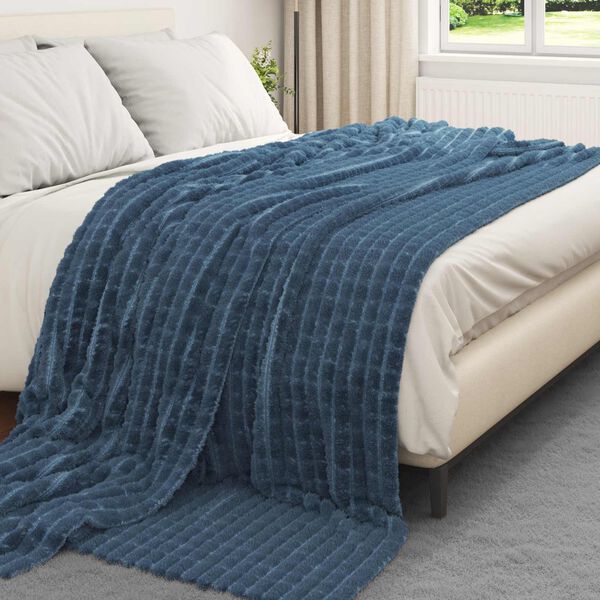 vidaXL Coperta Blu navy 270 x 240 cm Panno