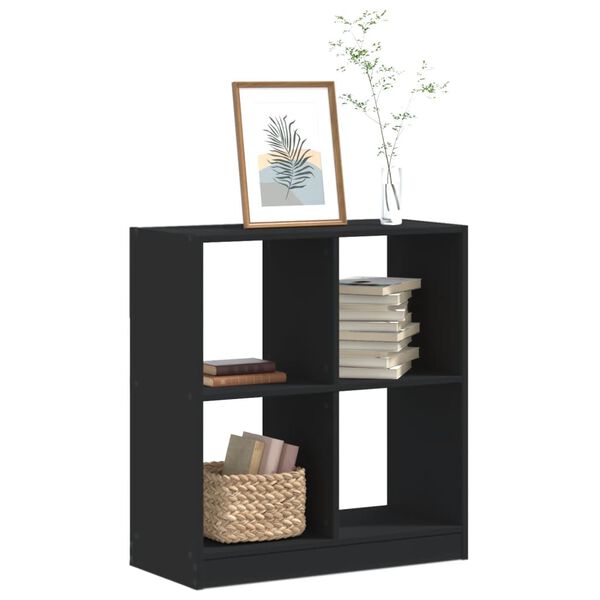 vidaXL Libreria Nera 68,5x32x75 cm in Legno Multistrato