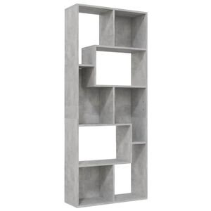 vidaXL Libreria Grigio Cemento 67x24x161 cm in Legno Multistrato