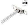 vidaXL Staffe Mensole Galleggianti 12pz &Oslash;12x100 mm Acciaio al Carbonio