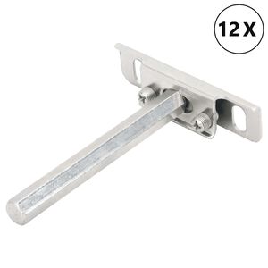 vidaXL Staffe Mensole Galleggianti 12pz &Oslash;12x100 mm Acciaio al Carbonio
