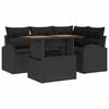 vidaXL Set Divano da Giardino 5 pz Nero