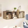 vidaXL Armadietto a muro Rovere artigianale 102 x 37 x 35 cm