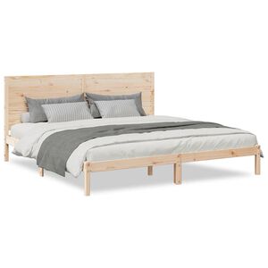 vidaXL Giroletto Extra Lungo senza Materasso 180x210 cm Legno Massello