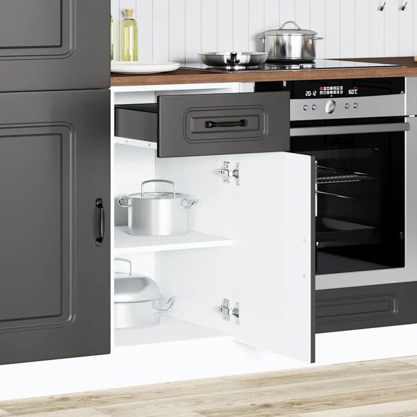 vidaXL Base da Cucina Kalmar Nero in Legno Multistrato