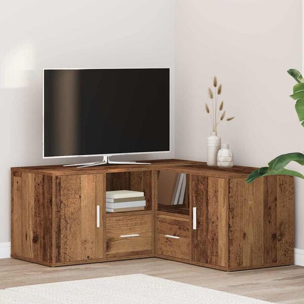 vidaXL Mobile Angolare Legno Antico 160x40x45 cm in Truciolato