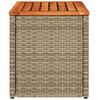 vidaXL Tavolini Giardino 2pz Beige 55x34x37 Polyrattan Legno Massello