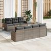 vidaXL Set Divano da Giardino 8 pcs Grigio Poly Rattan