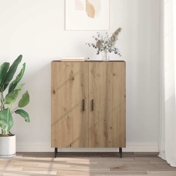 vidaXL Credenza Rovere artigianale 69,5 x 34 x 90 cm Legno multistrato
