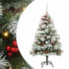 vidaXL Albero di Natale artificiale Verde e bianco 150 cm