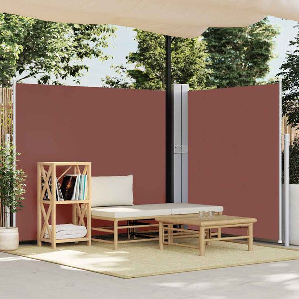 vidaXL Tenda Laterale Retrattile per Patio 170x1200 cm Marrone