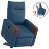 vidaXL Poltrona Alzapersona Reclinabile Blu in Tessuto