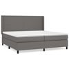 vidaXL Giroletto a Molle con Materasso Grgio 200x200 cm in Similpelle