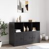 vidaXL Credenza Nera 99x39x73 cm in Acciaio