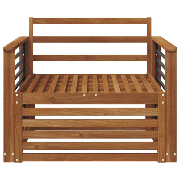 vidaXL 2 Pezzo Divano con Braccioli Legno di Acacia Massello Naturale