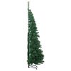 vidaXL Albero di Natale Artificiale ad Angolo con Supporto Verde 210 cm PVC