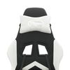 vidaXL Sedia da Gaming Girevole Nero e Bianco in Similpelle