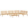 vidaXL Set Divano Pallet da Giardino 5 pz in Legno Massello di Acacia