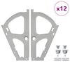 vidaXL Cerniera per cassetto Flip 12 pz Argento 235 x 155 x 30 mm