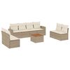 vidaXL Set Divano da Giardino 9 pz con Cuscini Beige in Polyrattan
