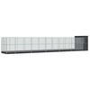 vidaXL Voliera con Estensione Argento 1244x203x216 cm in Acciaio
