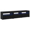 vidaXL Mobile TV 2 pz Rovere Nero Legno ingegnerizzato