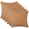 vidaXL Federa 6 pcs HOUTEN Beige 80 x 80 cm Boucl&eacute;