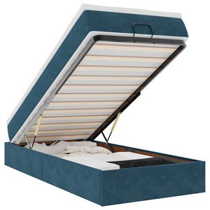 vidaXL Struttura Letto Pouf con Materasso 80x200 cm Velluto