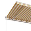 vidaXL Tenda da Sole Retrattile Automatica 500x350 cm Gialla e Bianca