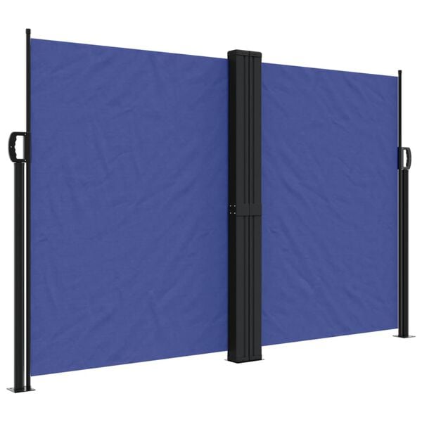 vidaXL Tenda da Sole Laterale Retrattile Blu 160x1000 cm