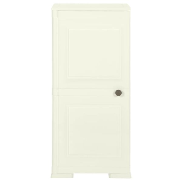 vidaXL Armadietto in Plastica 40x43x85,5 cm Effetto Legno Vaniglia