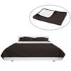 vidaXL Copriletto Double-Face Trapuntato 220x240 cm Crema e Marrone
