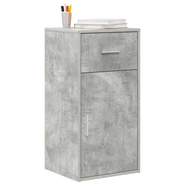 vidaXL Credenza Grigio cemento 38 x 34.5 x 75 cm Legno multistrato
