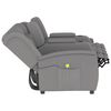 vidaXL Divano Massaggio a 4 Posti con Portabicchieri Grigio Chiaro