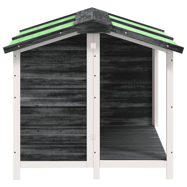 vidaXL Cuccia per Cani Grigia 96x87x80,5 cm in Legno Massello di Pino