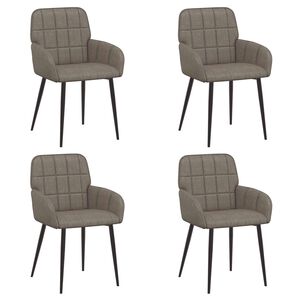 vidaXL Sedie da pranzo 4 pz Similpelle Grigio 57 x 50 x 85 cm