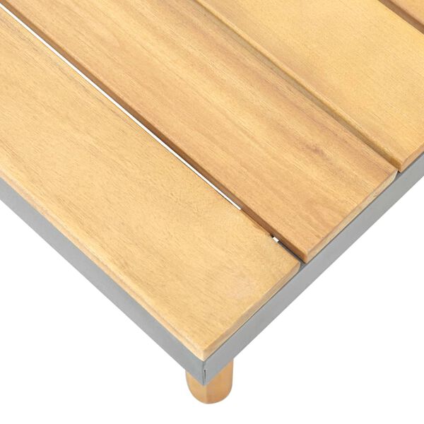 vidaXL Tavolino per Giardino 60x60x31,5 cm Legno Massello di Acacia