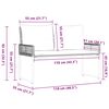 vidaXL Panchina da esterno Grigio 118 x 55 x 82 cm Rattan PE e Tessuto