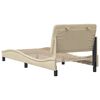 vidaXL Giroletto senza Materasso Crema 90x190 cm in Tessuto