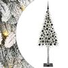 vidaXL Albero di Natale con 300 LED Bianco 180 cm PE e Acciaio