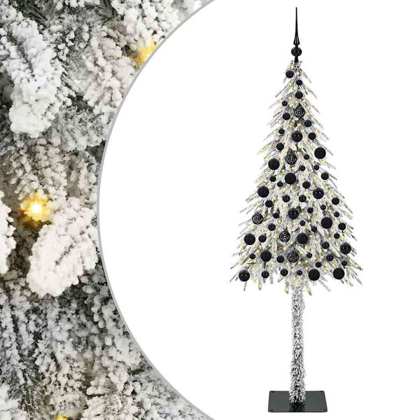 vidaXL Albero di Natale con 300 LED Bianco 180 cm PE e Acciaio