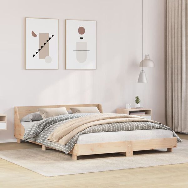 vidaXL Letto senza Materasso 120x190 cm in Legno Massello di Pino