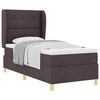 vidaXL Letto con molle e materasso Grigio Scuro 90x190 cm Tessuto
