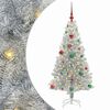 vidaXL Albero di Natale con 150 LED con supporto Argento 150 cm PET