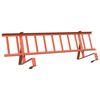 vidaXL Guardia per neve sul tetto Rosso 300 x 29,5 x 34,5 cm Acciaio